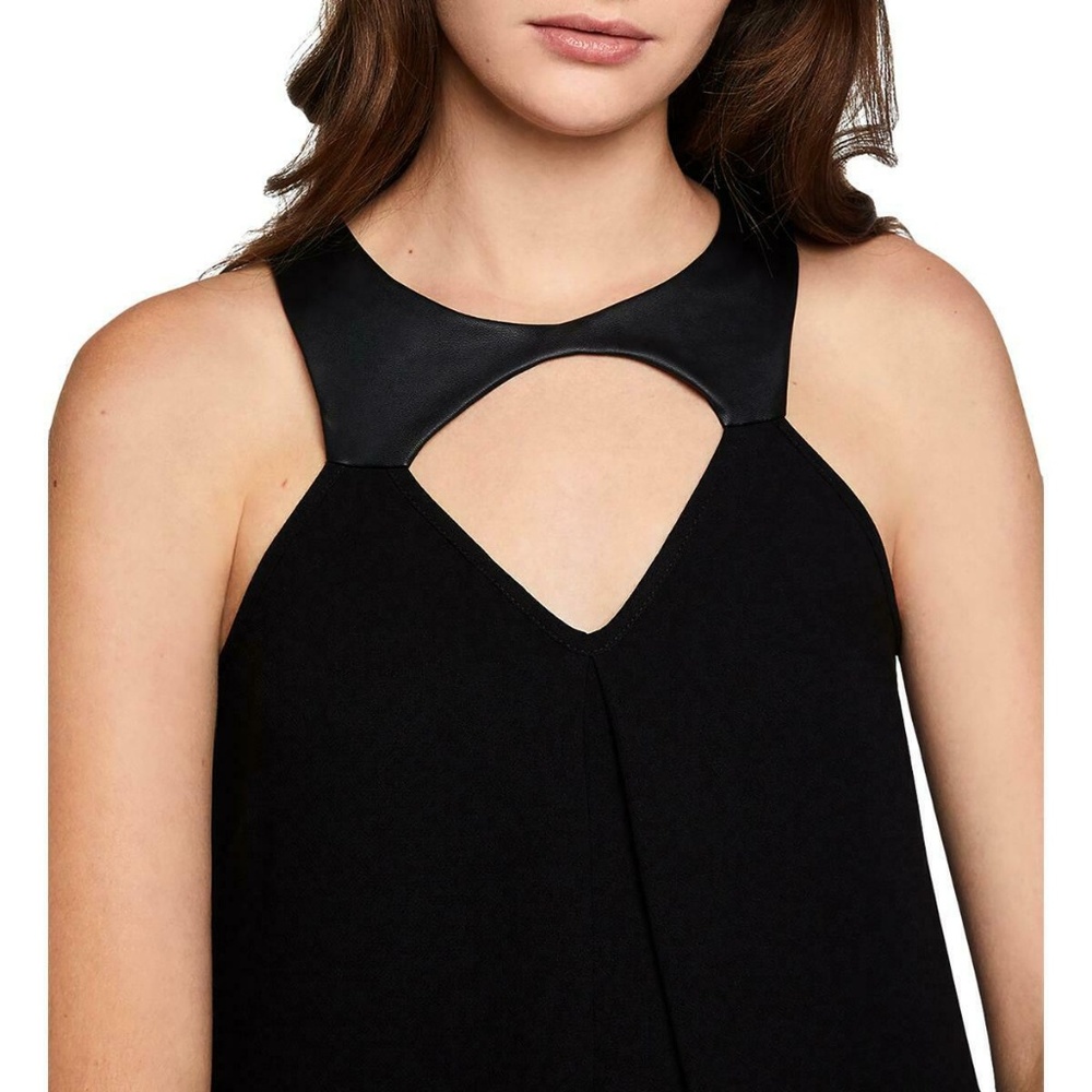 BCBGeneration Mixed Media Faux Leather Dress